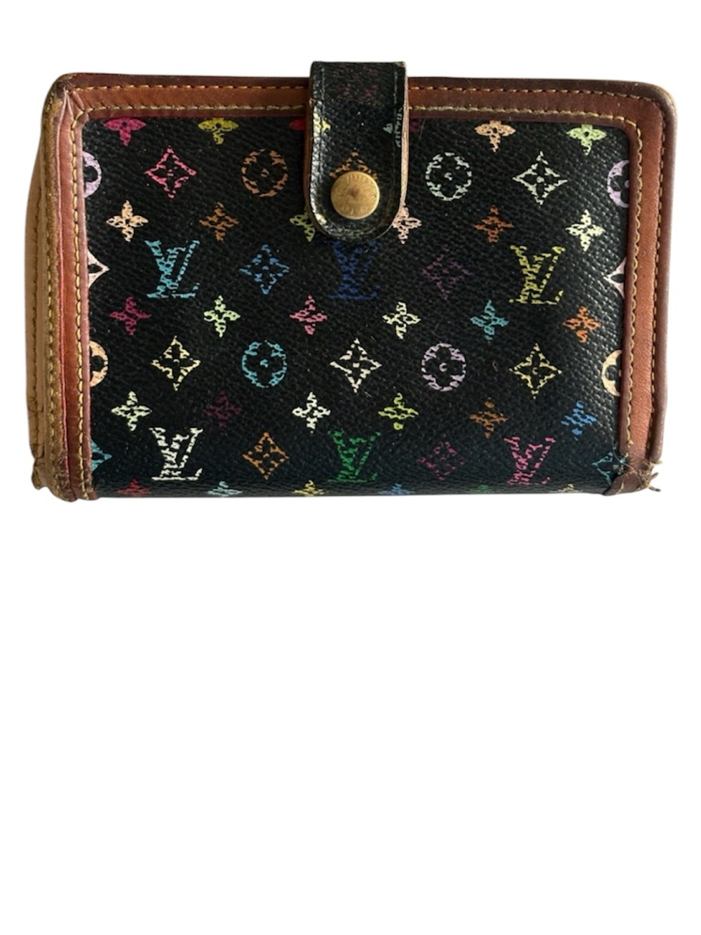 Louis Vuitton Multicolor Kiss Lock Wallet - Used